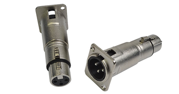 Through Panel Connector - Male Panel XLR to Female XLR Rear Connection