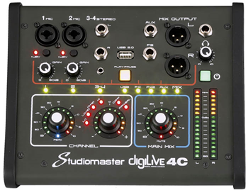 4 Channel Compact Digital Mixer 