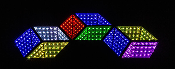 Hexagon 3D LED Effect Light with RGB%2 