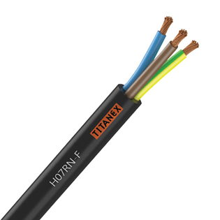 6mm 3 Core Rubber Power Cable 100m H 