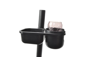 Clamp-on Cup Holder with Tray for Micr 