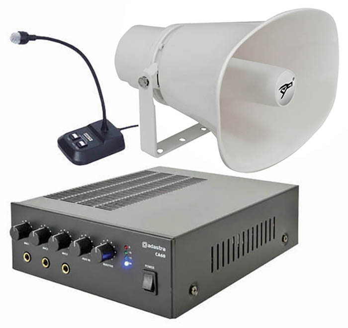 Outdoor Announcement PA System 4 Horn Speakers Outdoor PA Systems
