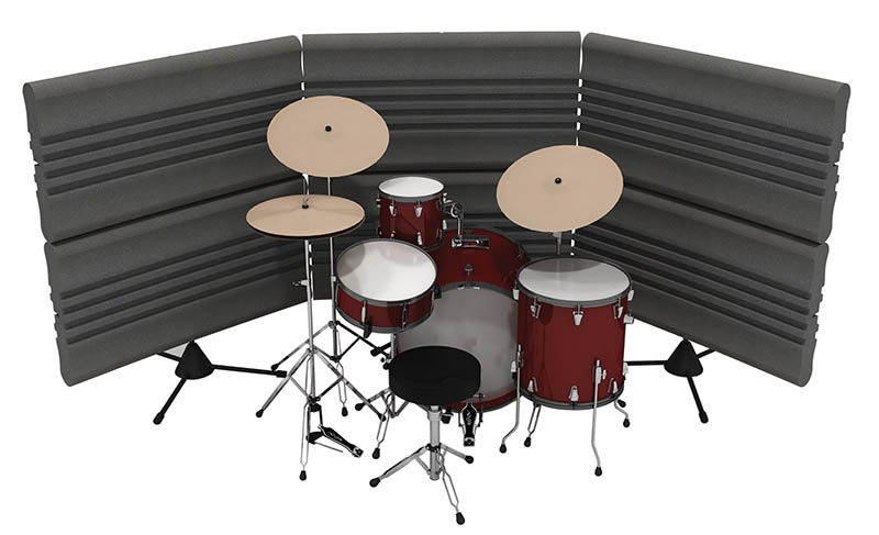 Free Standing Sound Absorbing Panel Grey - Acoustic Soundproofing