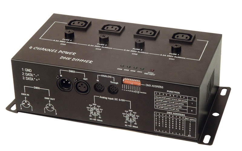 Soundlab 4 Channel DMX Dimmer Pack Dimmers Switches