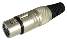 XLR Connector Female 3-Pin Plug Metal Body For Professional Audio