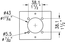 2 MODULE WIDE FRONT PANEL - POWER LO 