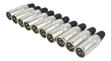 3 Pin XLR Male Connectors Pack of 10 