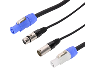PowerCON & 5 Pin DMX Combination Cable - Chice of Length Available