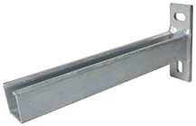 Cantilever Arm 2 Hole Back Plate for Slotted Channel - Choice of Length