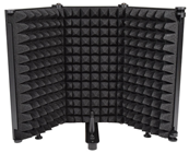 Foldable Microphone Isolation Screen with 3 Acoustic Foam Sections