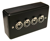 4 Way XLR 3 Pin Plate with Surface%2 