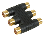 Video Cable 3 X RCA Phono Sockets To 3 X RCA Sockets
