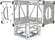 CHROME DECO TRUSS 3-WAY CORNER 