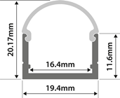 Aluminium LED Tape Profile - U Section 