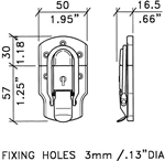HEAVY DRAW BOLT WITH LOCK 