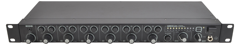 7 Channel Microphone/Line Mixer 1U - Installation Mixers