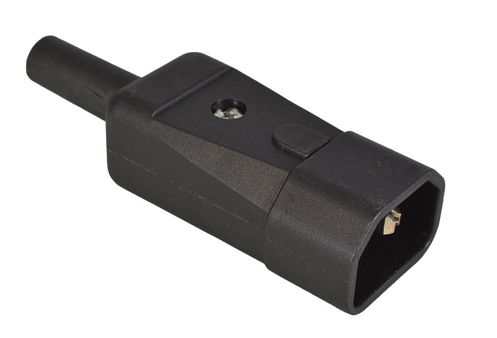 IEC Male In Line Plug With Easy Screw Terminal Wire Connections - Power ...