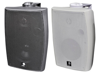 60W Wall Mounted Active Speakers with Bluetooth & Auxiliary Input - Black or White