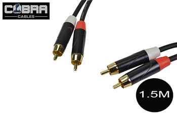 Dual Phono/RCA Gold Plated Audio Interconnect Leads  - Choice of Lead Length