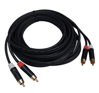 Dual Phono/RCA Gold Plated Audio Interconnect Leads  - Choice of Lead Length