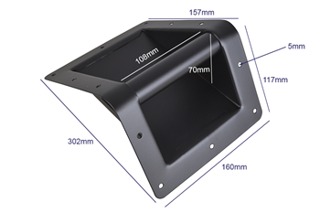 Steel Corner Bar Handle for Speakers and Flight Cases 160 x120mm
