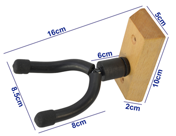 Wall Guitar Hanger Wood Base for Electric, Acoustic & Classic Guitars