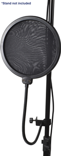 Microphone Studio Pop Filter with Heavy Duty  Screen & Clamp