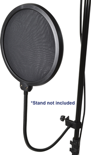 Microphone Studio Pop Filter with Heavy Duty  Screen & Clamp