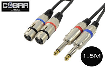 Two XLR Female To Two Mono 1/4