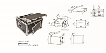 4U Mixer Case with Laptop Shelf 