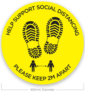 Help Support Social Distance Floor Stick 