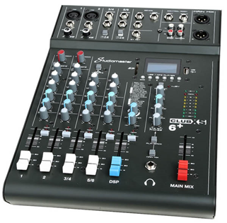 6 Channel PA Mixer with Effects &  