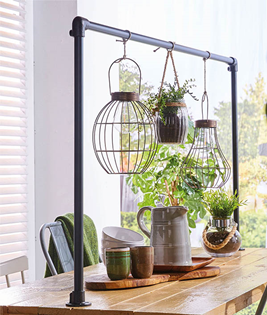 Solar LED Hanging Wire Cage Light -  