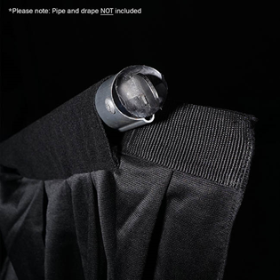 Black Pleated Pipe and Drape Curtain - 