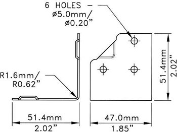 LARGE CORNER BRACE WITH SCREWS PACK OF 