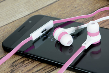 Rubberised Stereo Earphones with Hands-Fre 