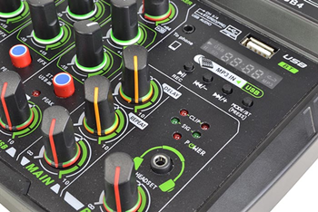 4 Channel Mixer with Bluetooth, USB  