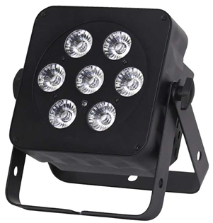 Slimline RGBA LED Parcan 7x 5 Watt 