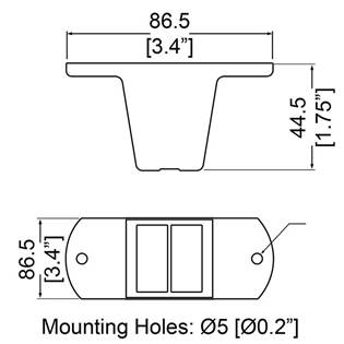 Black Plastic Foot for Cabinets & Eq 