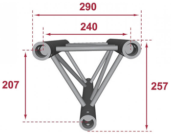 Contestage Trio290 50mm Truss 4 Way Cr 