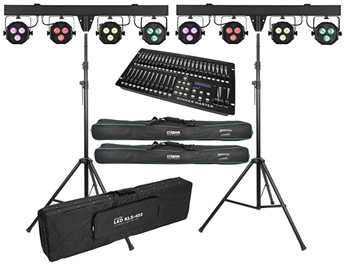 LED Stage Lighting Set with 8 Pre-Wire 