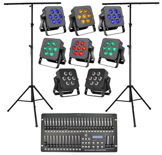 Stage Lighting Package with 8 RGBWA %2 