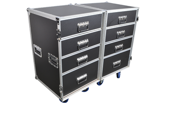 8 Drawer Flightcase Two Sections by Co 
