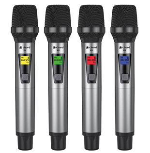 Quad UHF Handheld Wireless Microphone Sy 