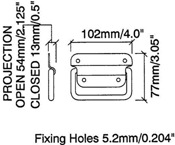 Steel Drop Handle With Screws 