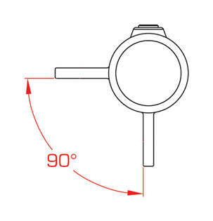 PIPECLAMP CORNER SWIVEL COMBINATION 90 D 