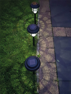 Solar Stake LED Light Set of 4 