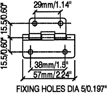 HEAVY DUTY HOOKOVER HINGE - PK 2 