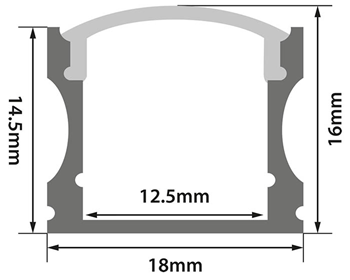 Aluminium LED Tape Profile - Tall Crow 