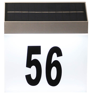Solar LED House Number Wall Light 